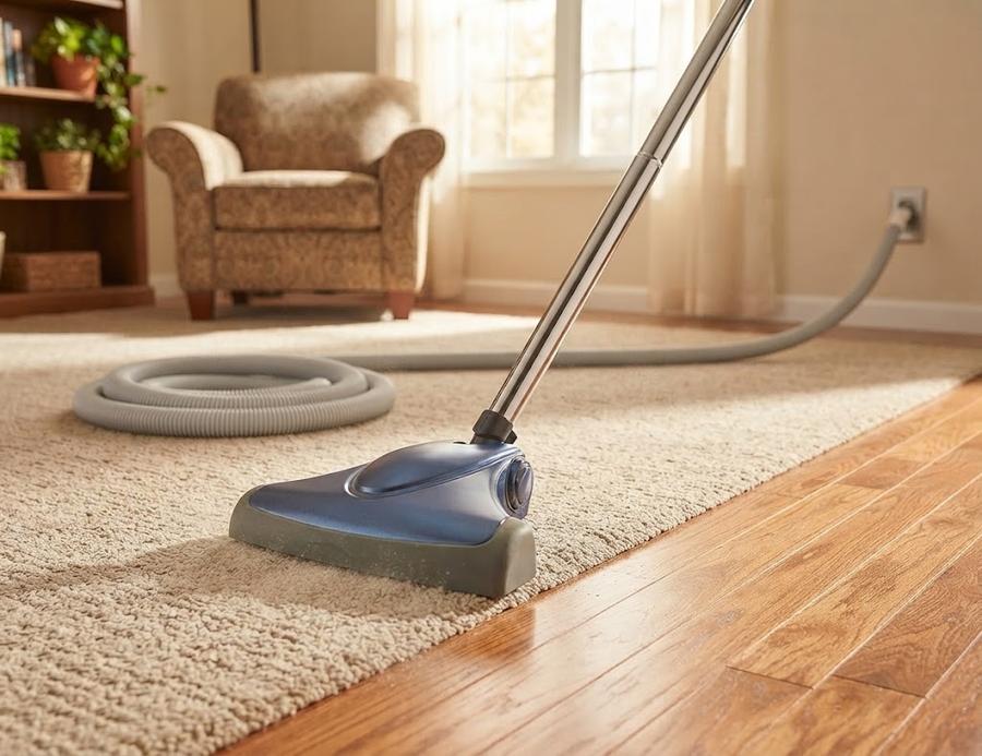 Central Vacuum TurboCat Sapphire Blue Powerhead 30 ft Attachment Set